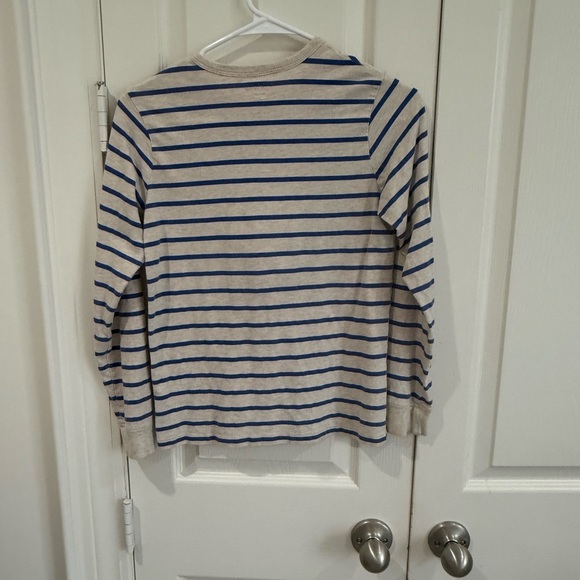 OshKosh B'gosh Blue and Orange Striped Long Sleeve Tee - Picture 2 of 4